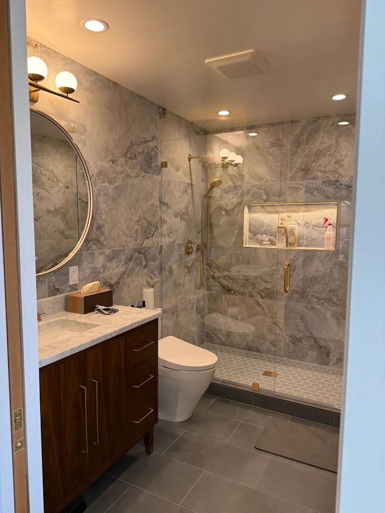 Luxury marble bathroom remodel